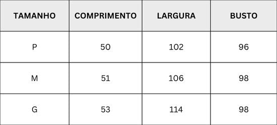 Tabela de medidas - JAQUETA DE COURO PU - MARTINA