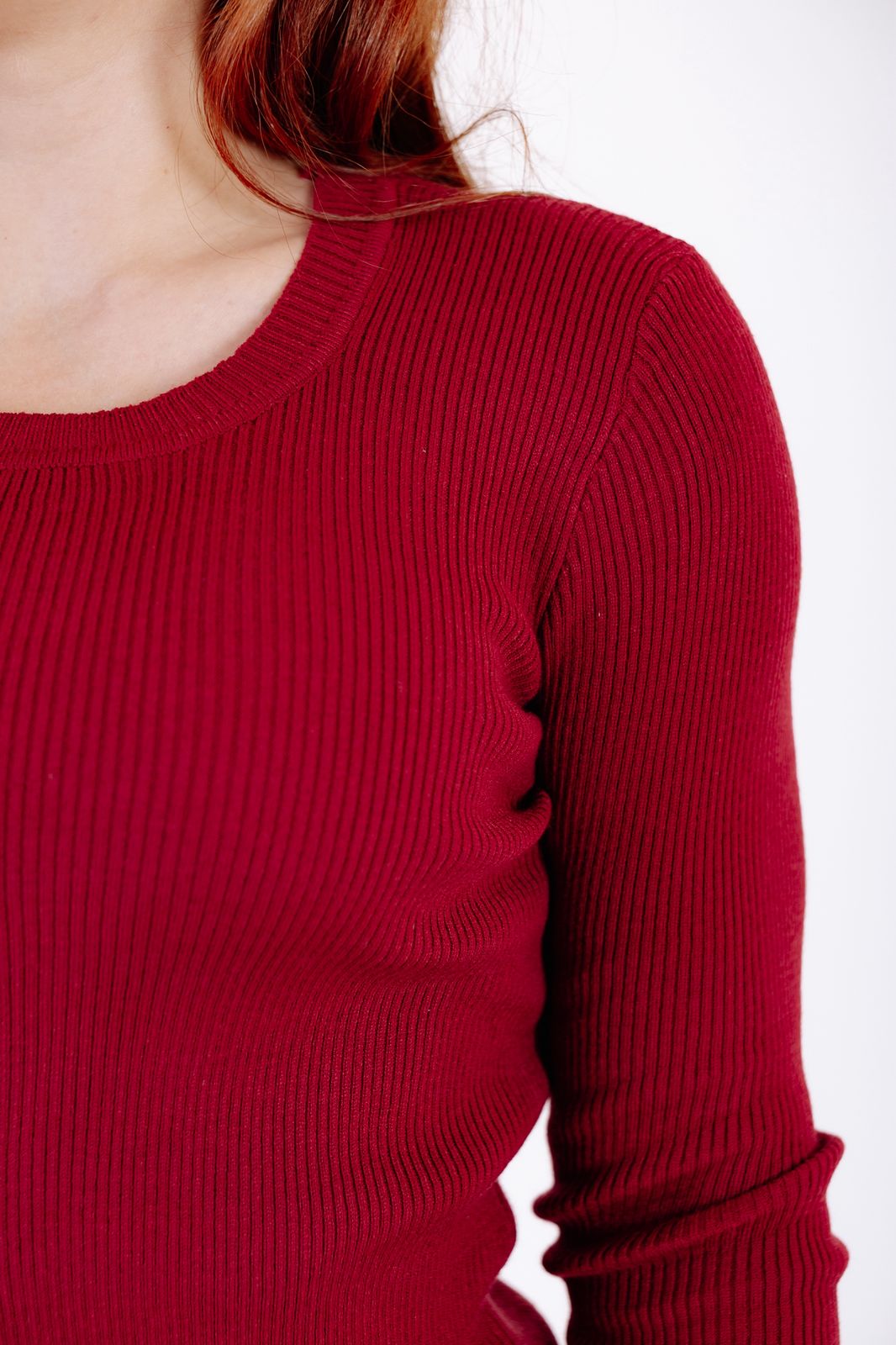 BLUSA MANGA LONGA COM GOLA CARECA