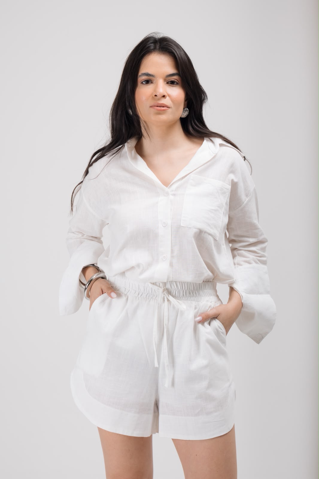 CONJUNTO DE CAMISA MANGA LONGA E SHORT
