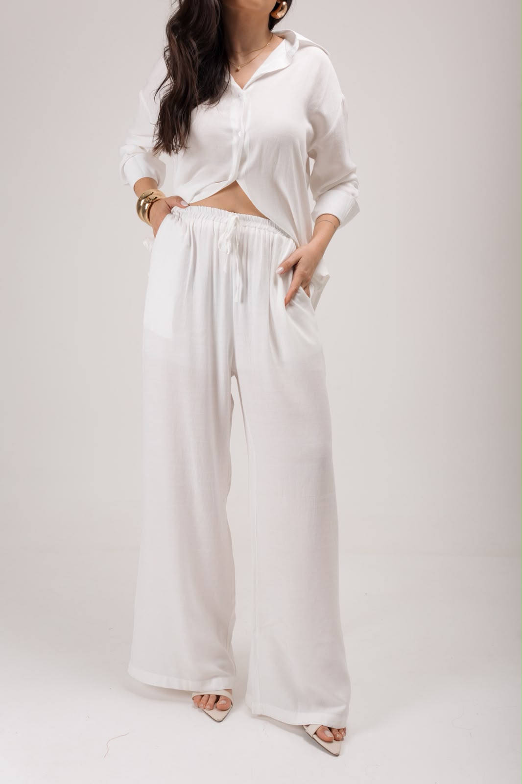CONJUNTO DE CAMISA MANGA LONGA E CALÇA PANTALONA