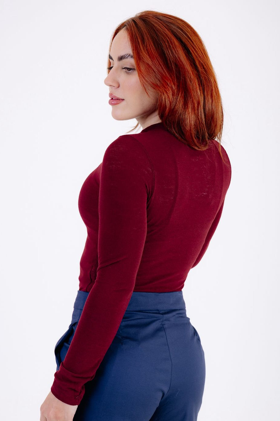 BLUSA MANGA LONGA SLIM MALHA