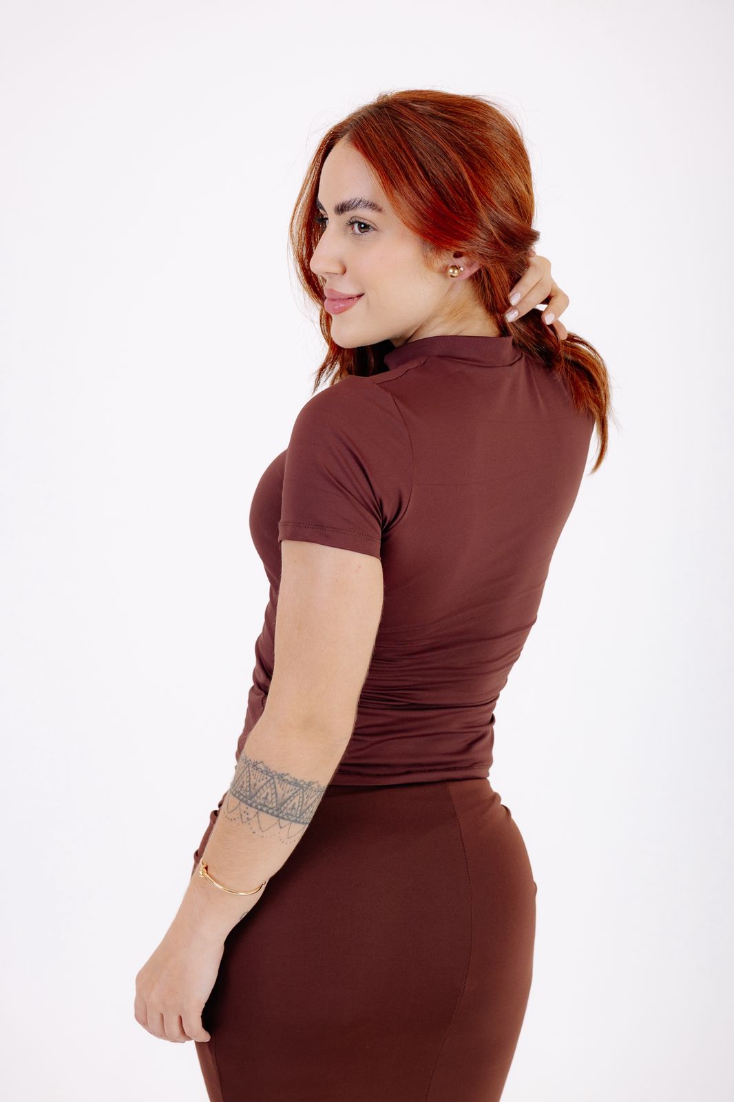BLUSA MANGA MINI GOLA FORRO DUPLO