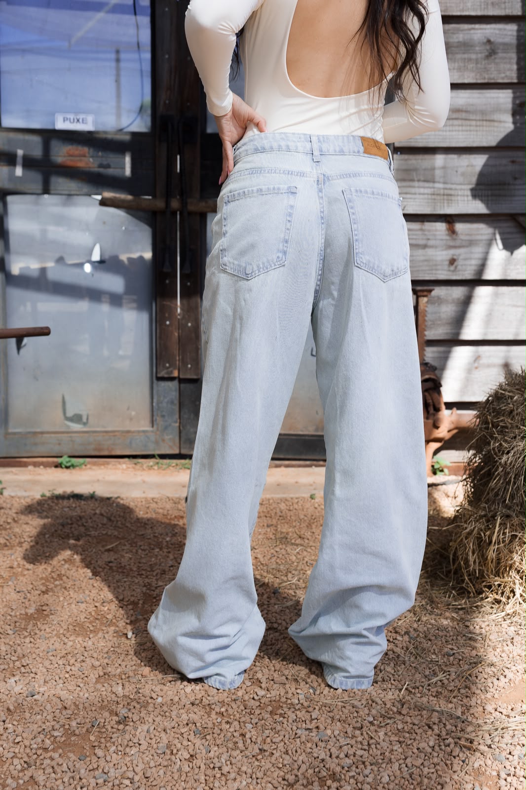 CALÇA SUPER WIDE LEG FLORE