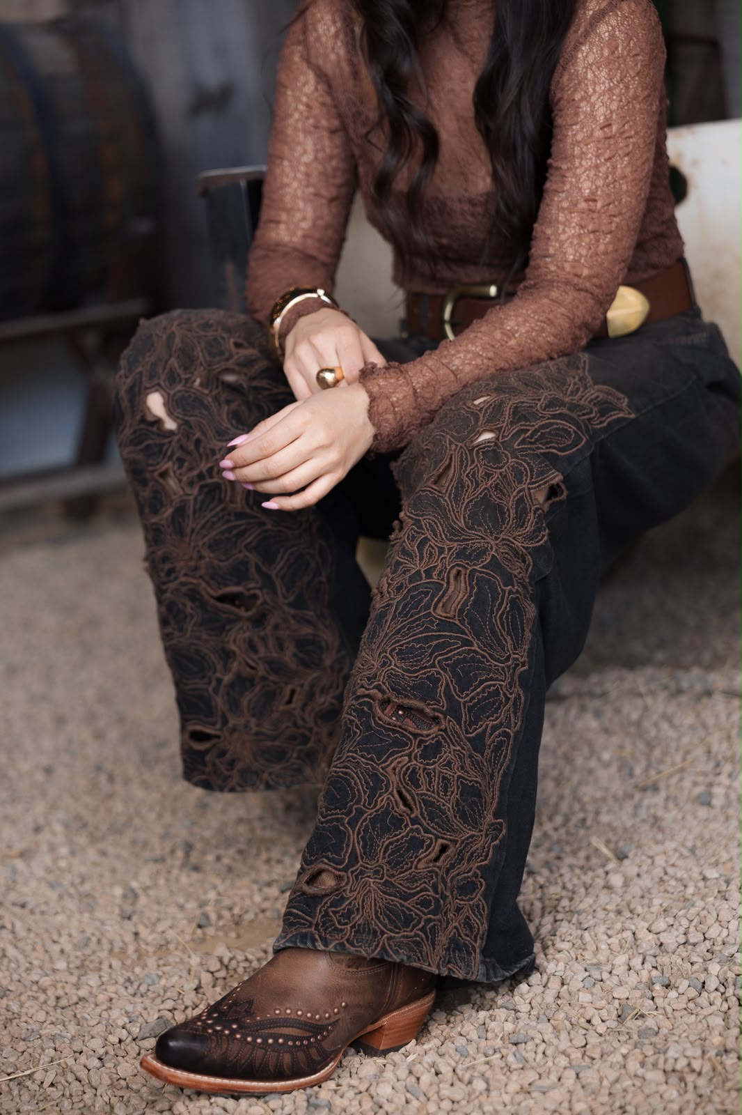 CALÇA SUPER WIDE LEG FLORE