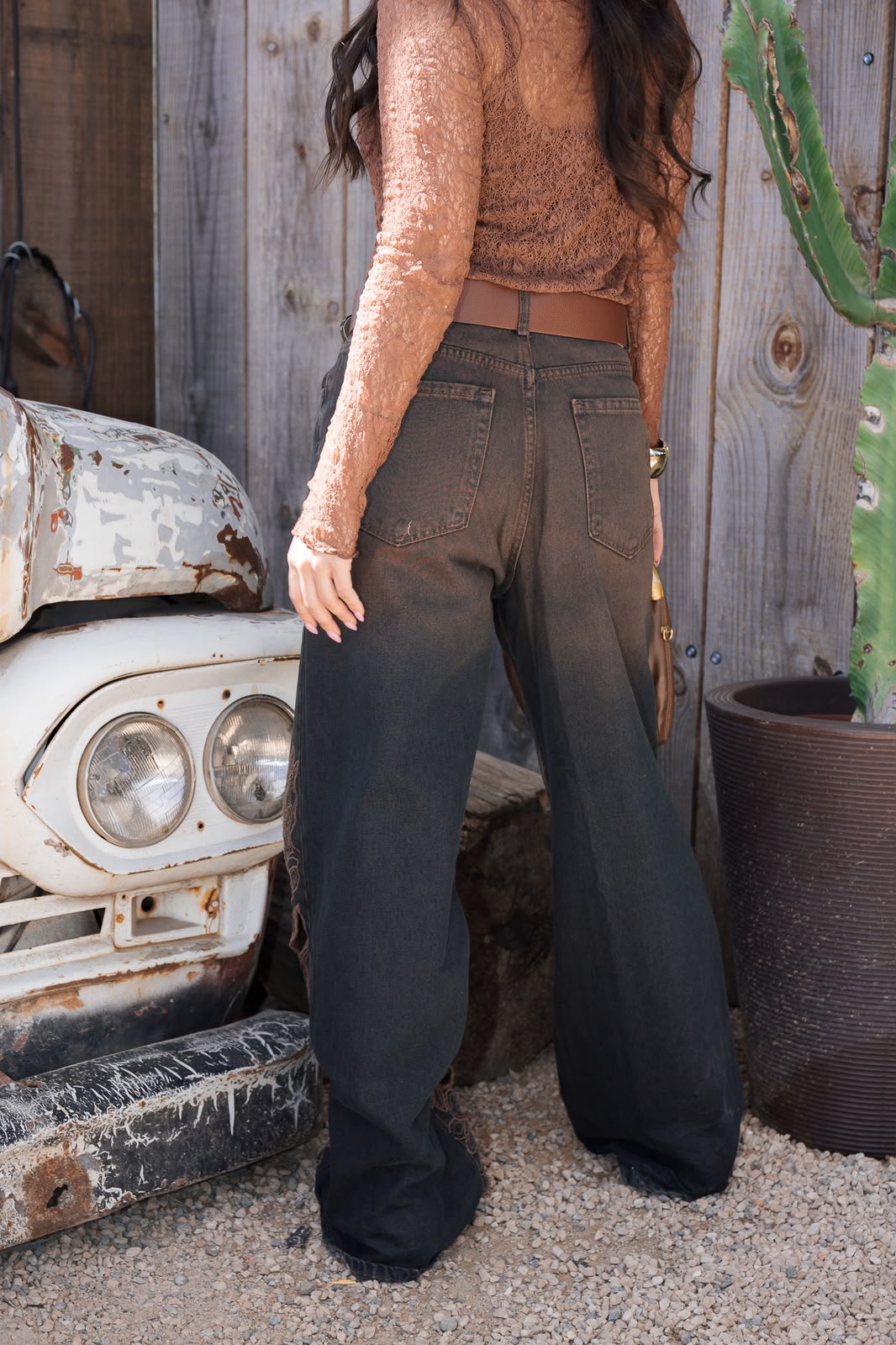 CALÇA SUPER WIDE LEG FLORE